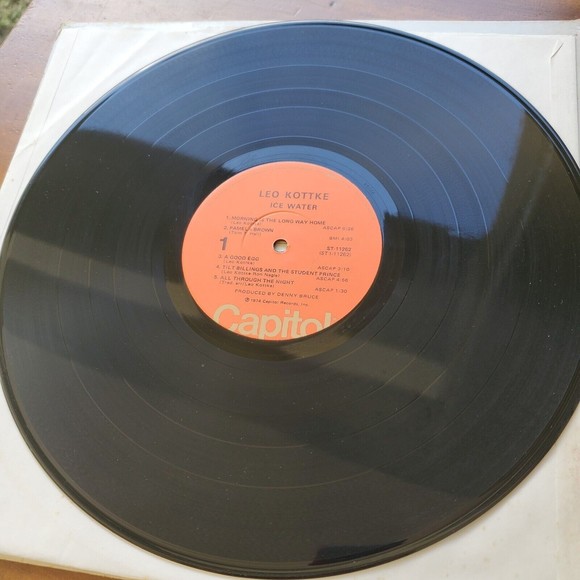 Leo Kottke Ice Water 1974 Vinyl LP Tested VG++ Contemporary Folk Guitar Wizardry - Picture 4 of 12